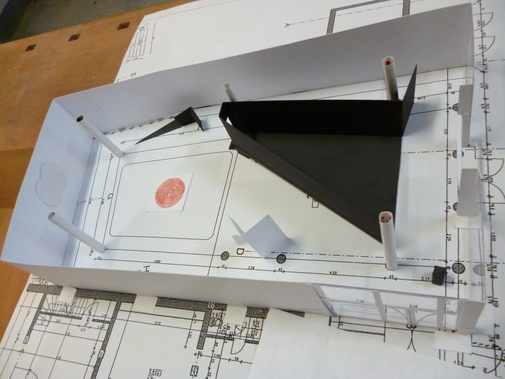 Werner Rückemann, Modell, BackLight, Karton, 2014, Atelier