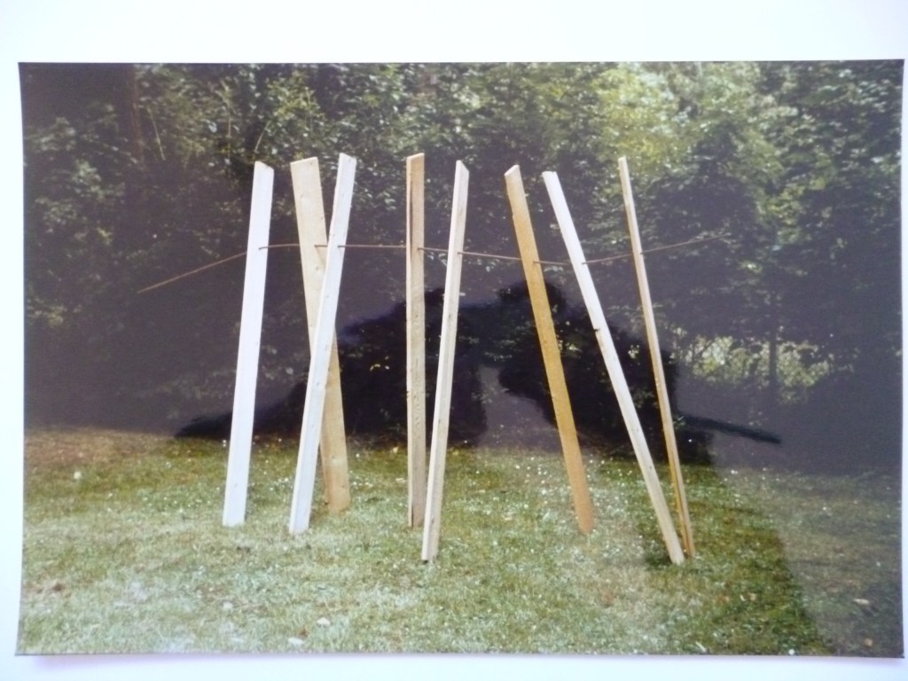 Werner Rückemann, Skulptur, Holz u. Metall, 1988, Bad Nauheim